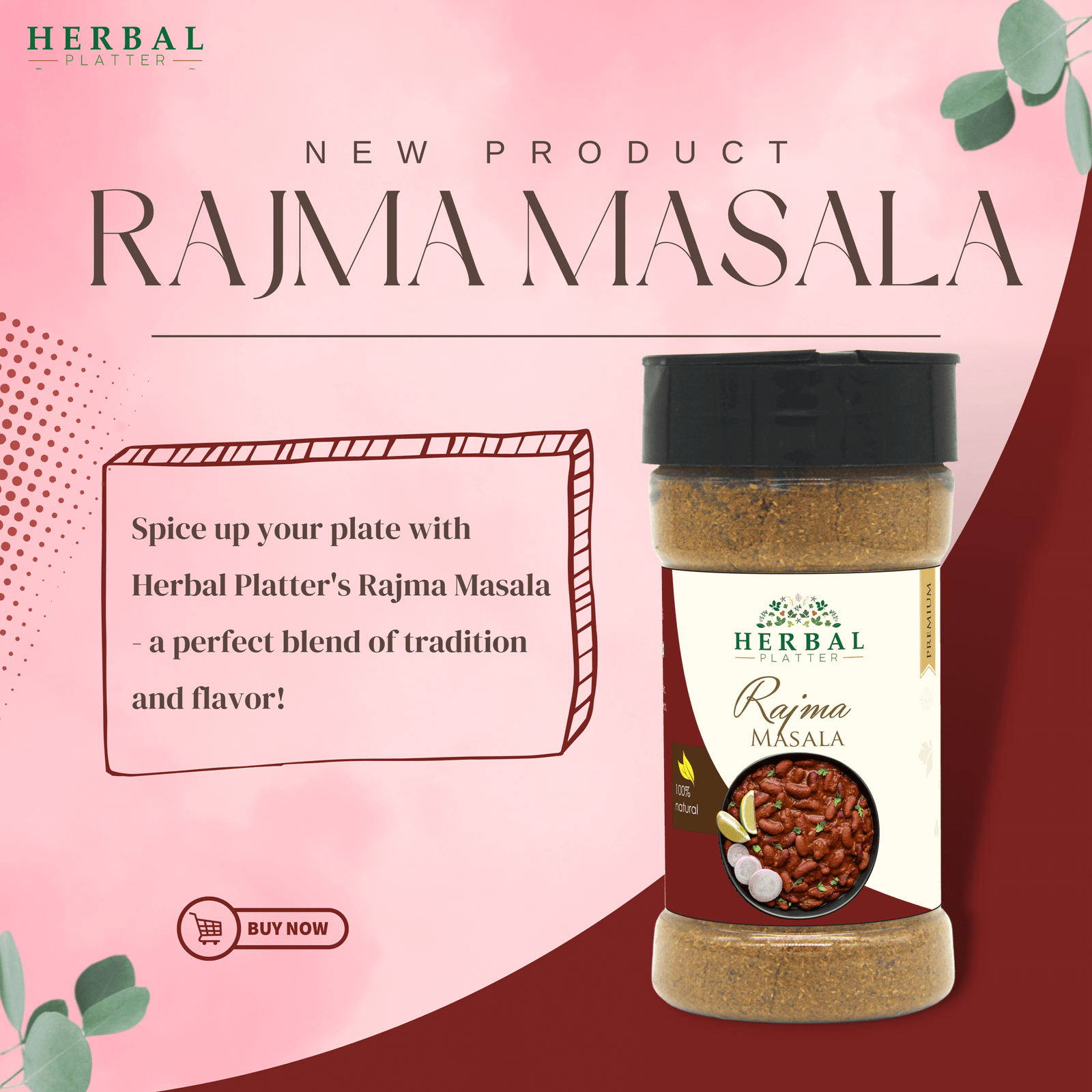 Rajma Masala 100 g |Ready tTo Use | Taste & Aroma - No Added Colors, No Preservatives and No MSG