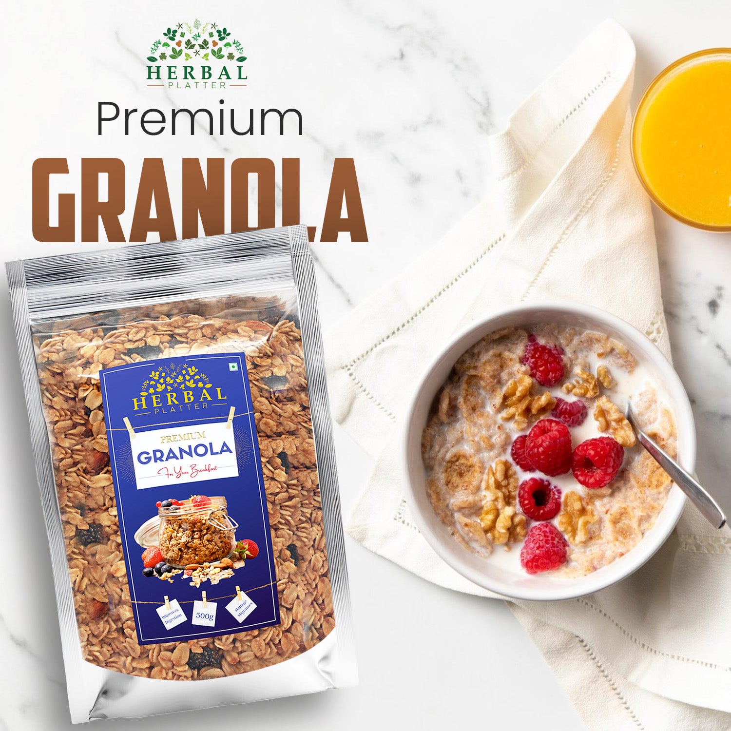 Premium Granola | Healthy Breakfast Cereal