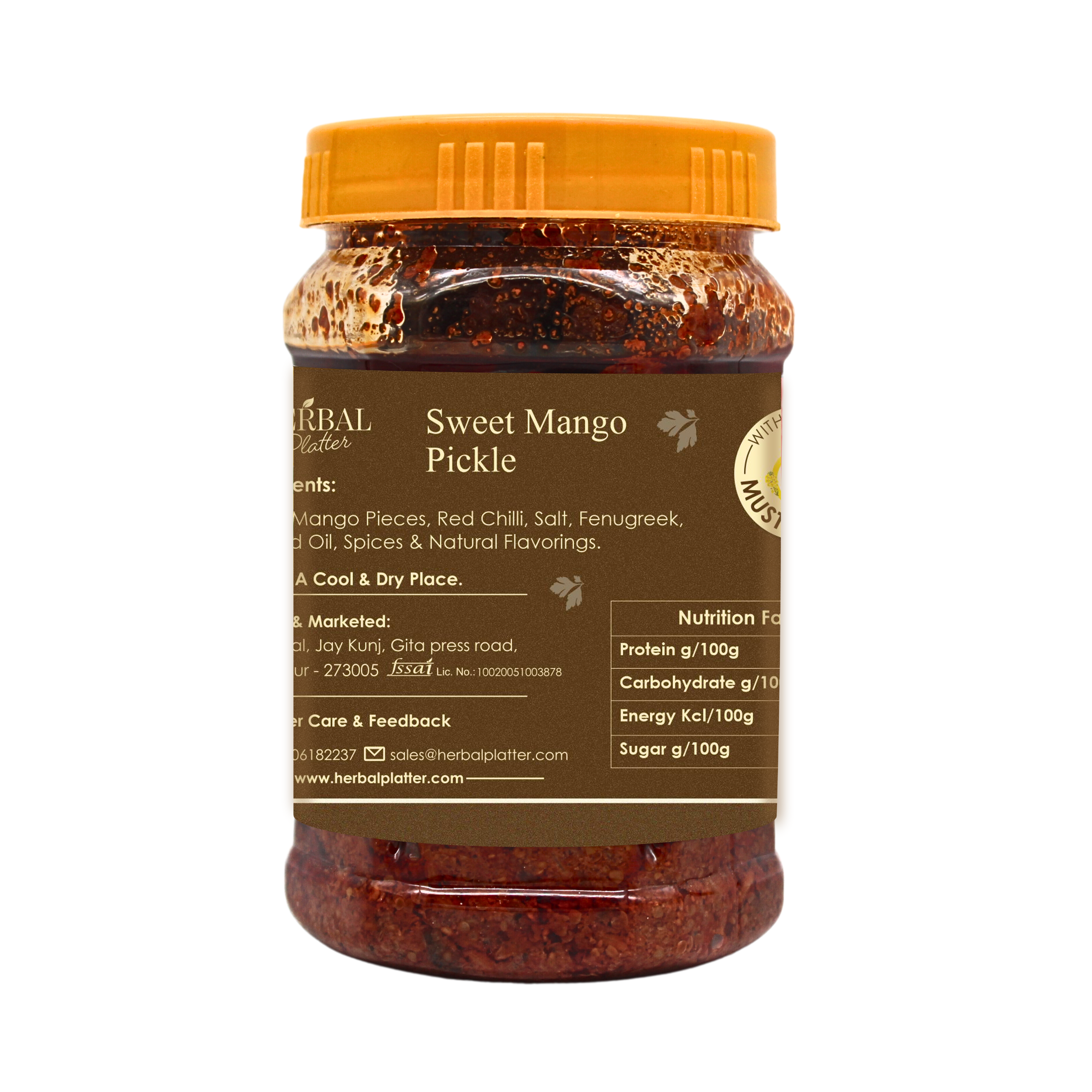 Rajasthani Sweet Mango Pickle | Homestyle Lacchedar | 500g Glass Jar
