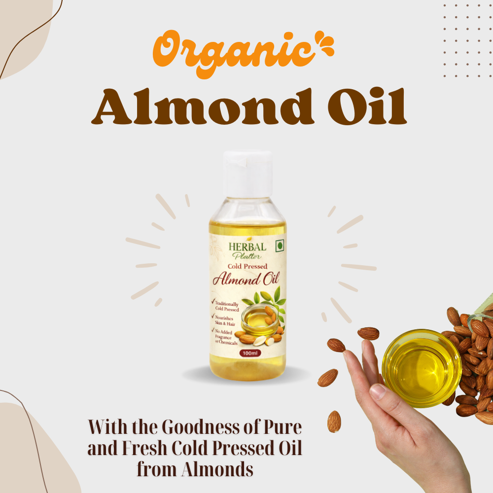 Cold-Pressed Almond Oil | Premium Solution for Natural Wellness | Scalp care | Skin care and Body care | 100ml