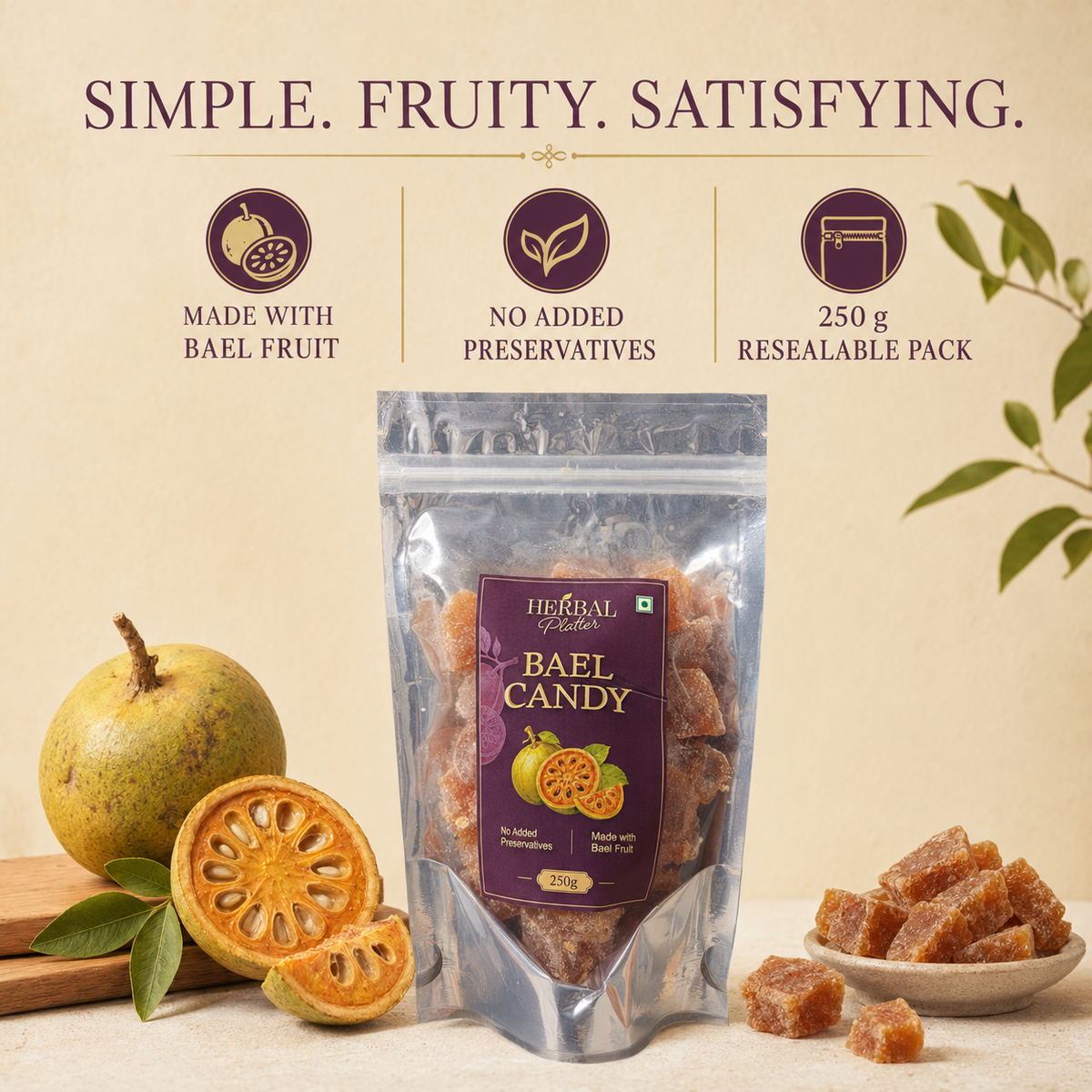 Bael Candy made with bael fruit and no added preservatives