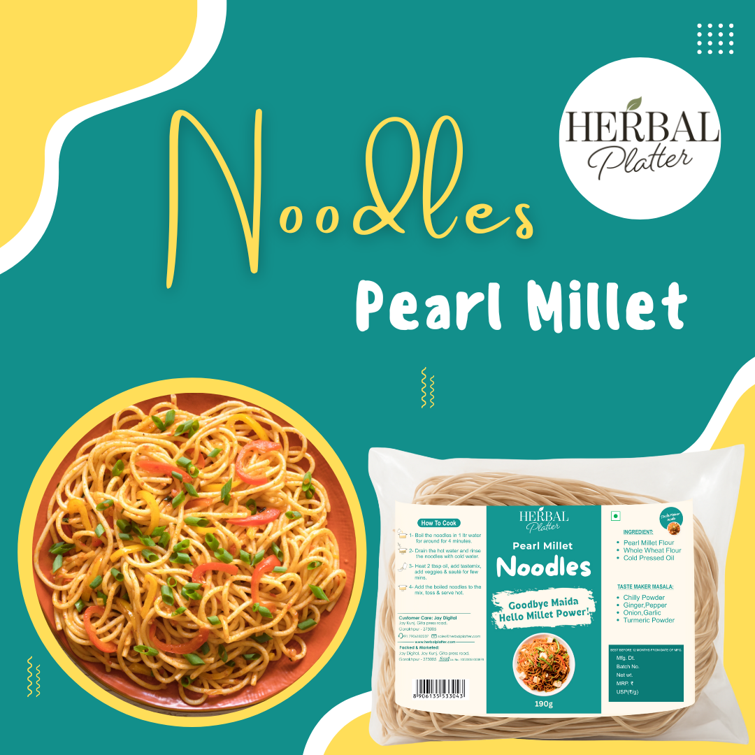 Pearl Millet Noodles | Healthy Noodles, No Maida, No MSG Not Fried | 190g