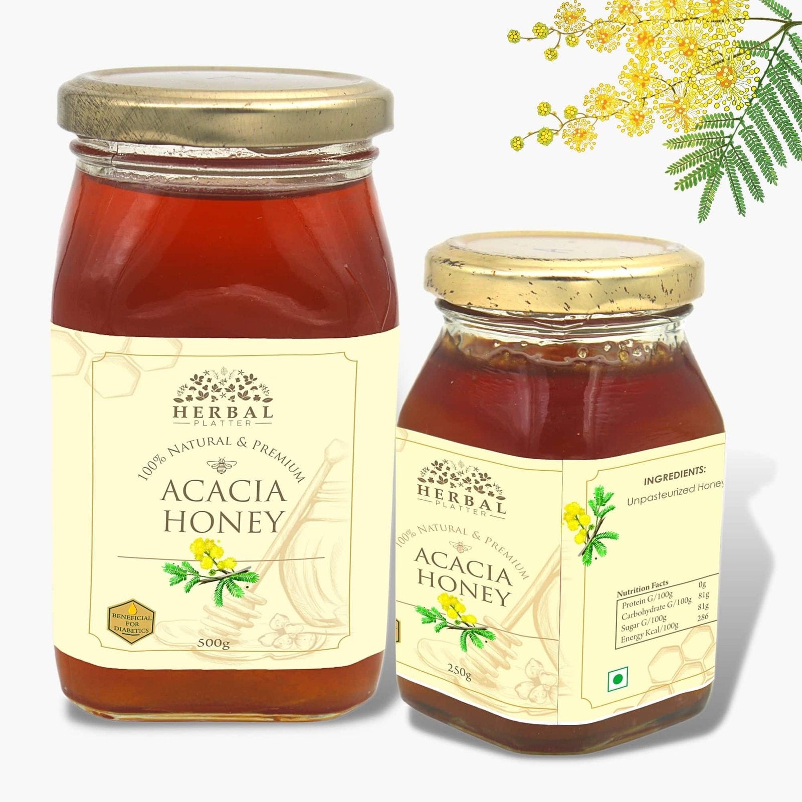 Raw Acacia Honey — Monofloral, Crystallizes Naturally