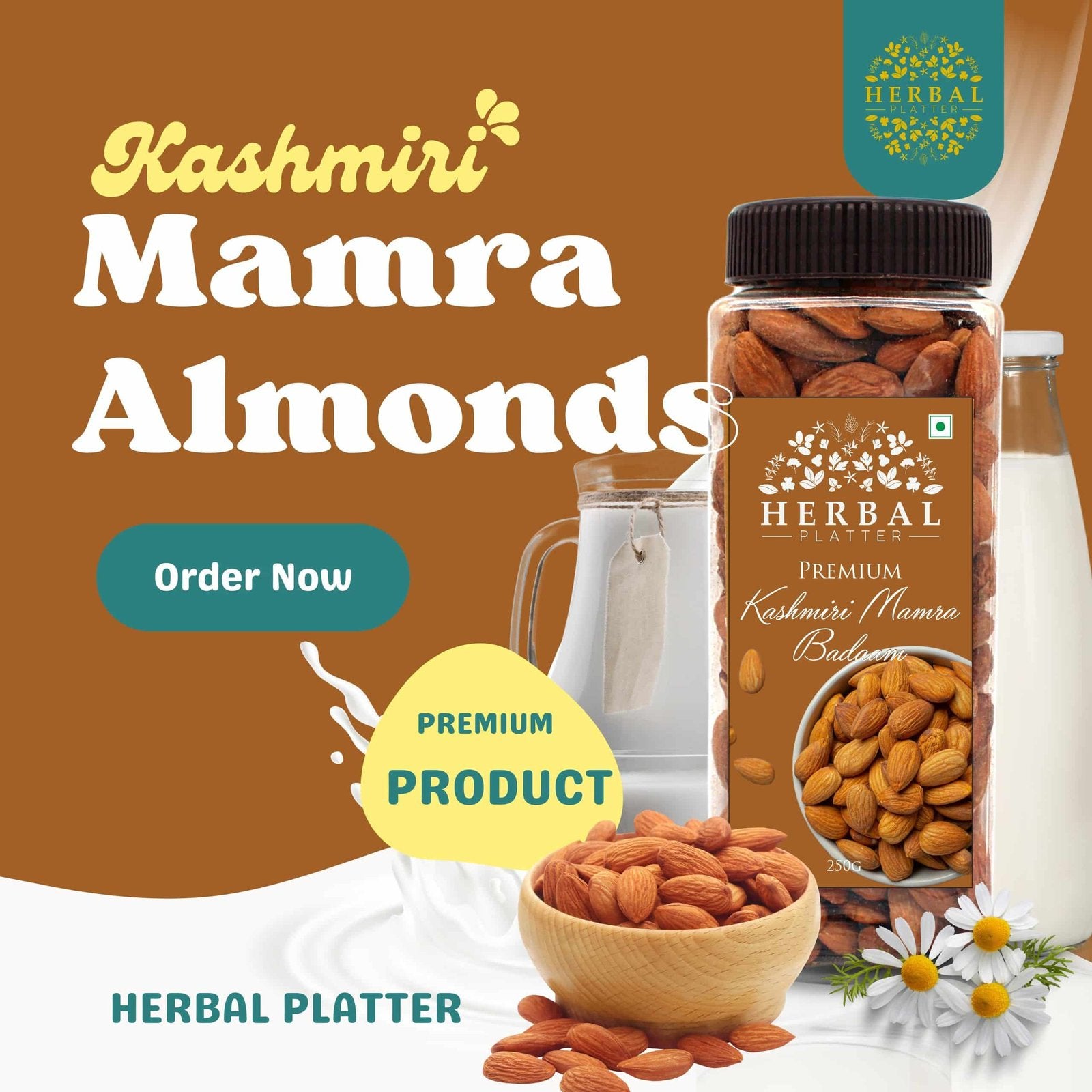 Kashmiri Mamra Badam | Superior Quality | Heart-Healthy | 250gm