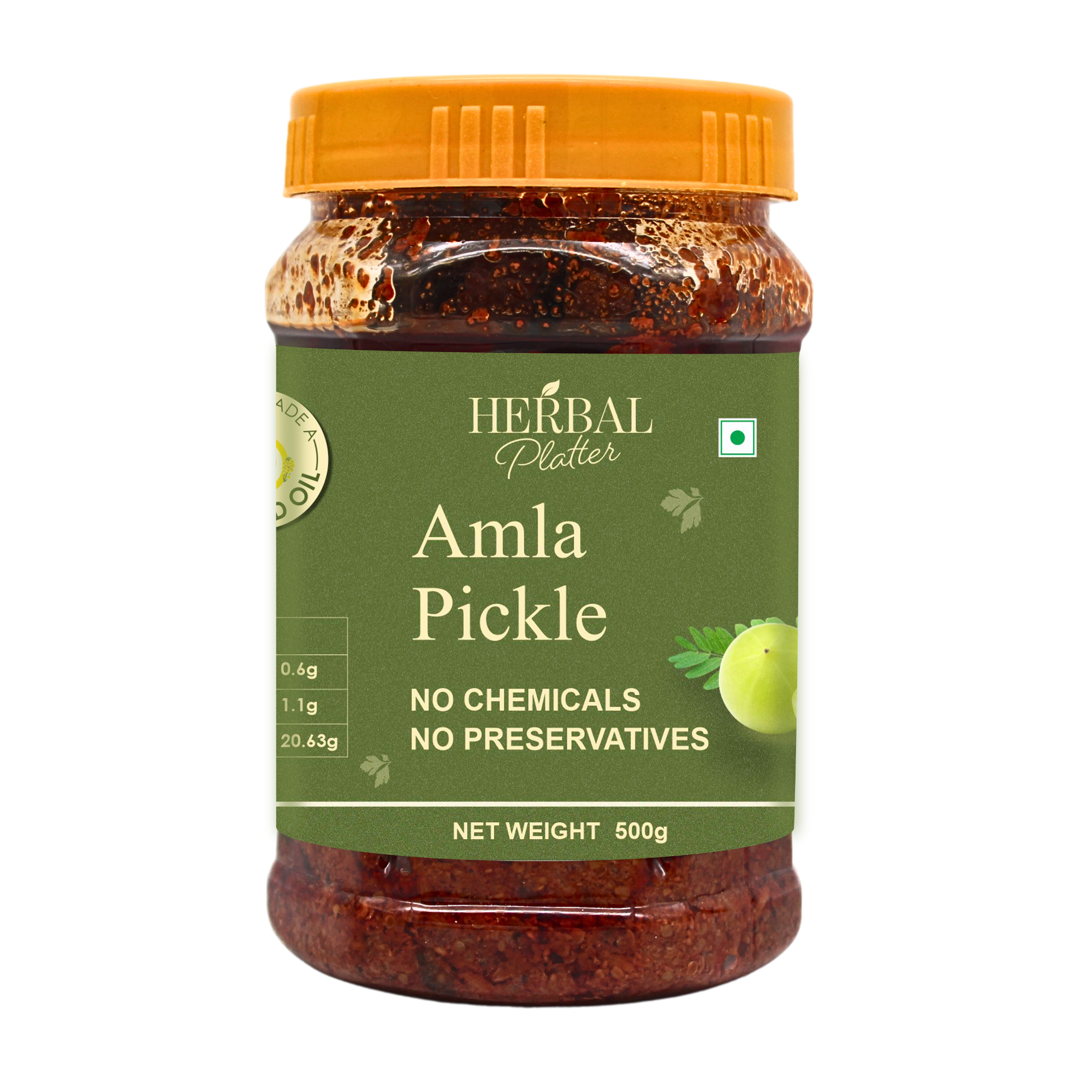 Rajasthani Amla Pickle | Pure Mustard Oil|  No Added Chemical No Preservative | 500g