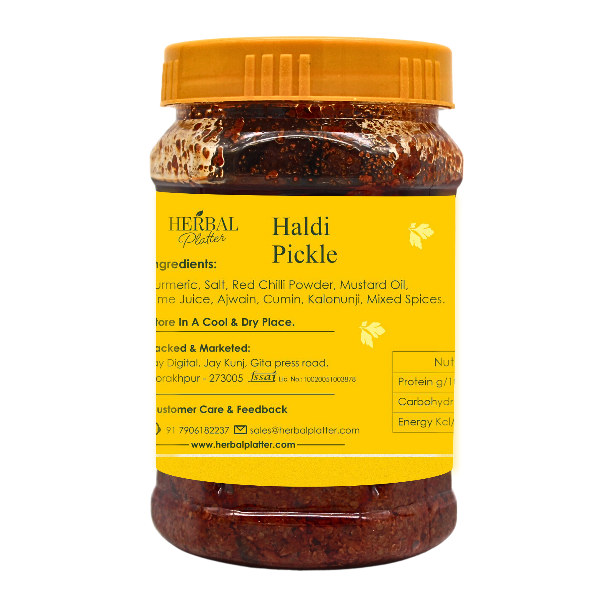 Rajasthani Haldi Pickle | Fresh Turmeric | Pure Mustard Oil |  No Added Chemical No Preservative | 500g