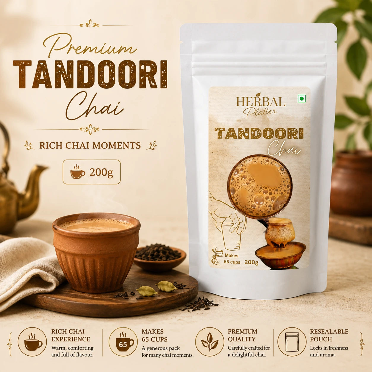 Tandoori Chai | Spiced Assam Tea Blend | 100% Natural Ingredients