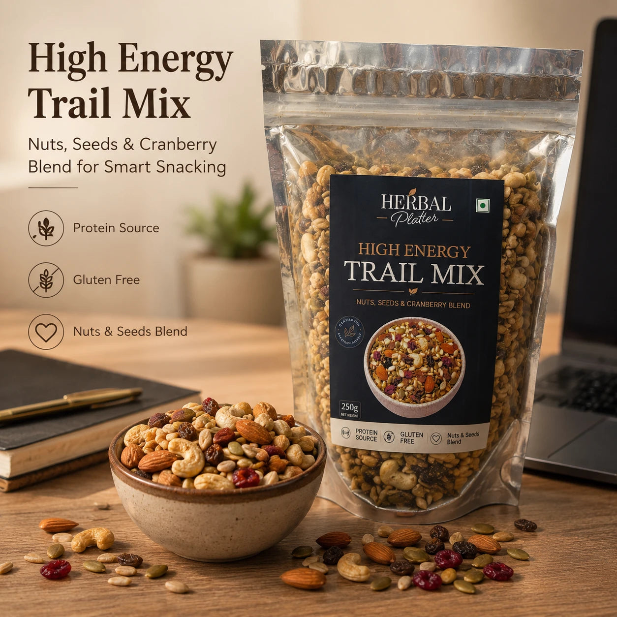 High Energy Trail Mix- Super Healthy Breakfast
