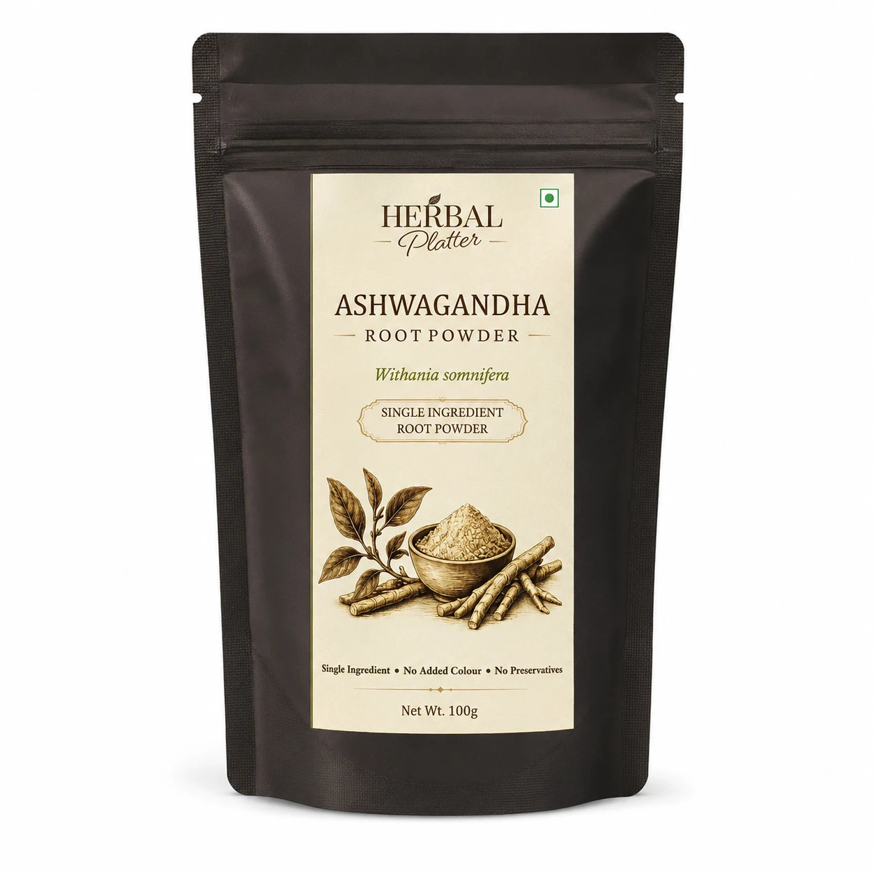 Ashwagandha Root Powder | Single-Ingredient Herbal Powder | 100g