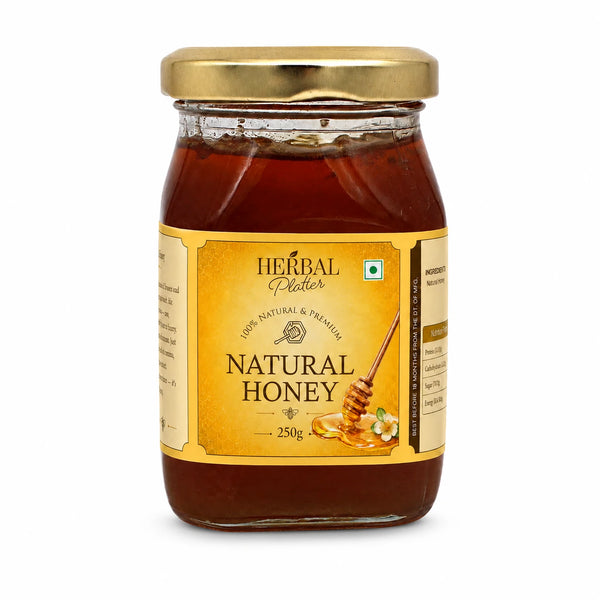 Herbal Platter Raw Unprocessed Natural Honey - 100% Pure Original Unpasteurized Honey