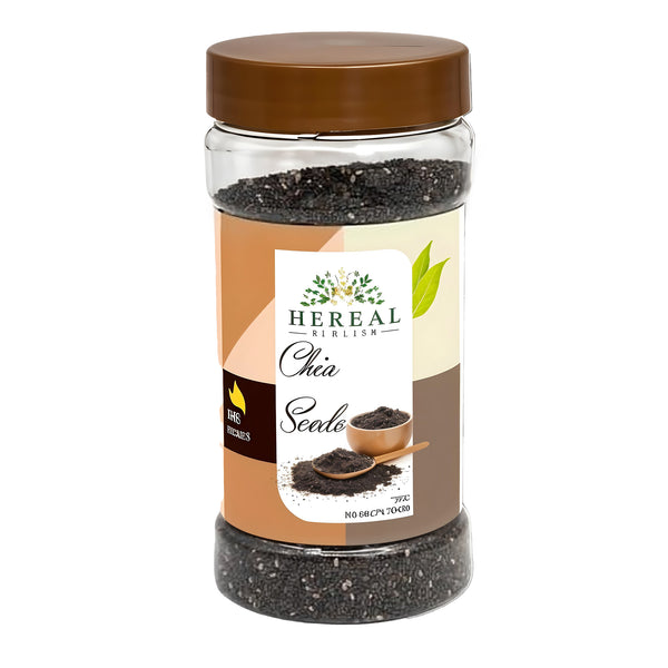 Raw Chia Seeds | For Weight Loss & Wellness | 200g Glass Jar