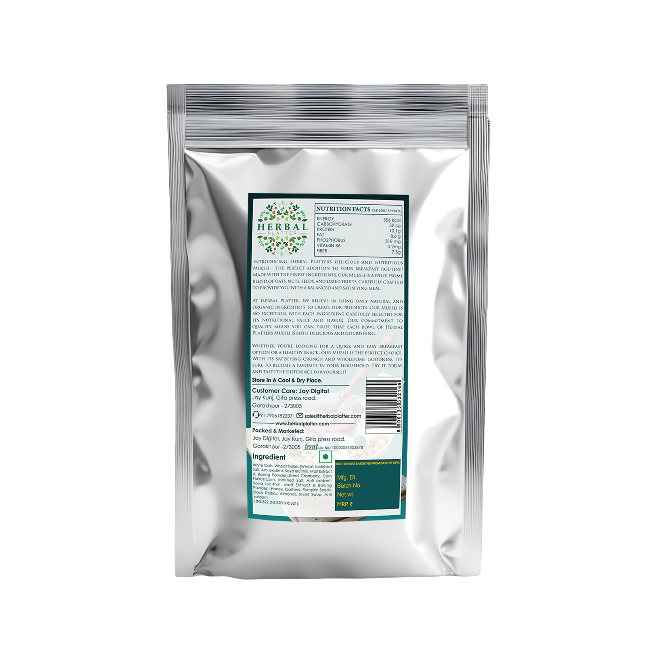 Premium Muesli- Healthy Breakfast Cereal |500g