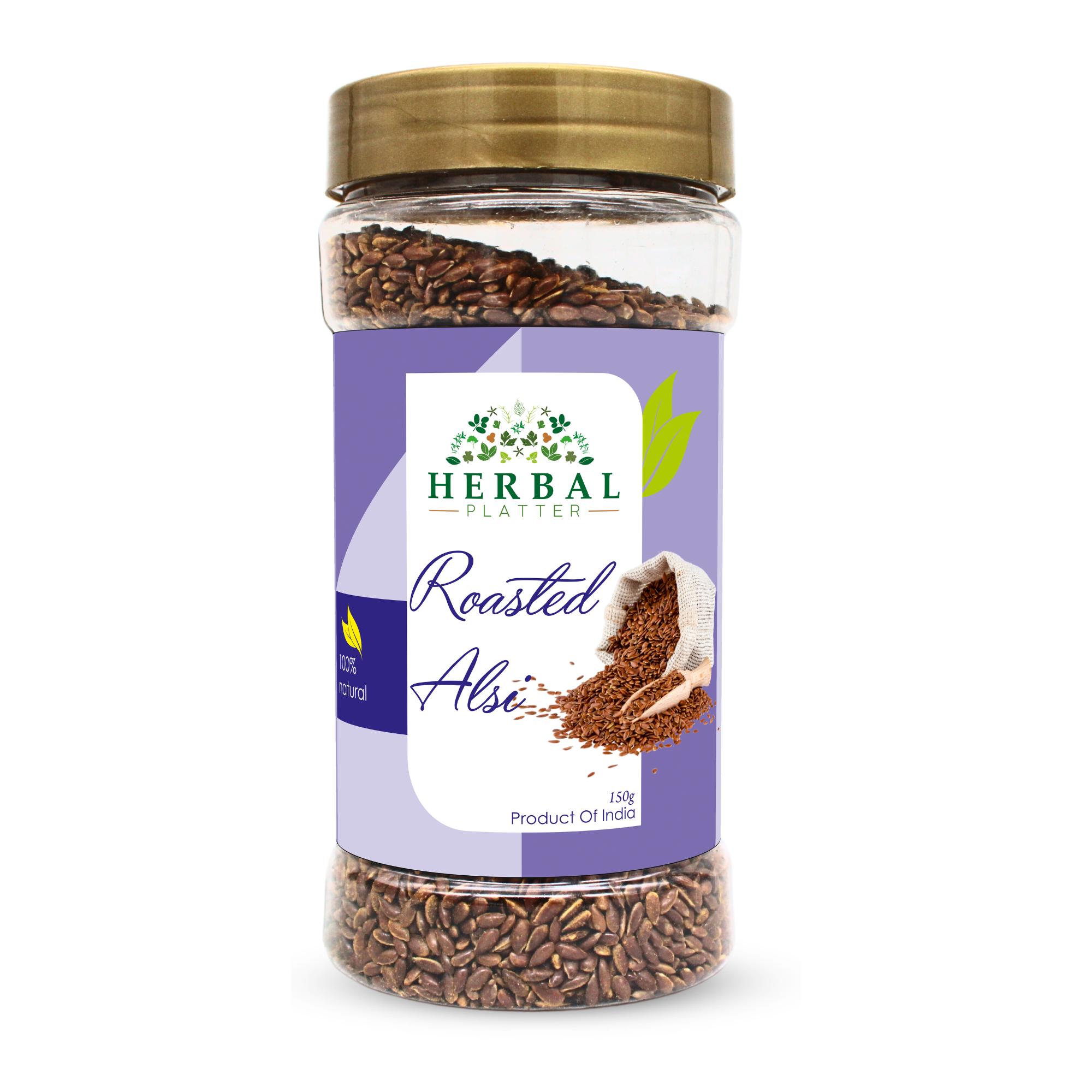 Roasted Flax Seeds (Alsi) | Lightly Salted | 150g Bottle