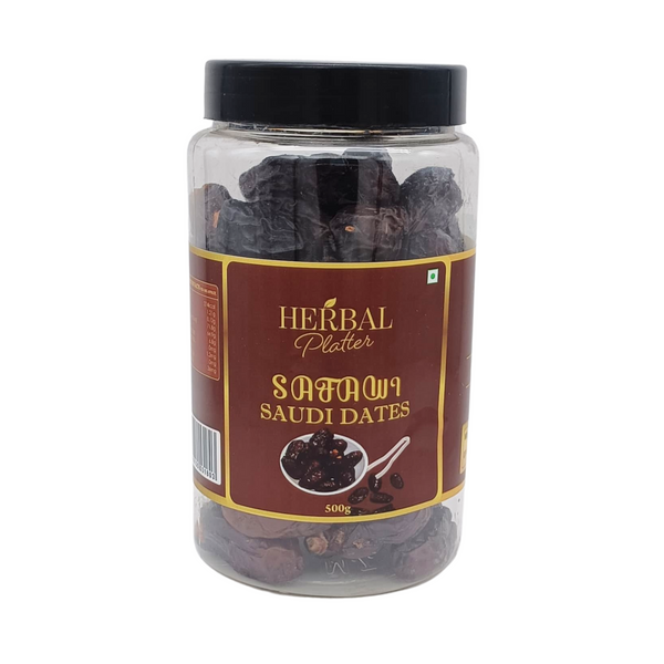 Safawi Dates | From Saudi Arabia | Semi-Dry & Nutrient-Rich | 500g