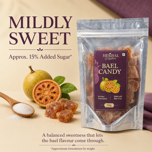 Bael Candy with approximately 15 percent added sugar