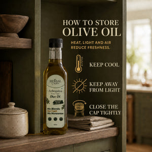 How to store extra virgin olive oil away from heat light and air