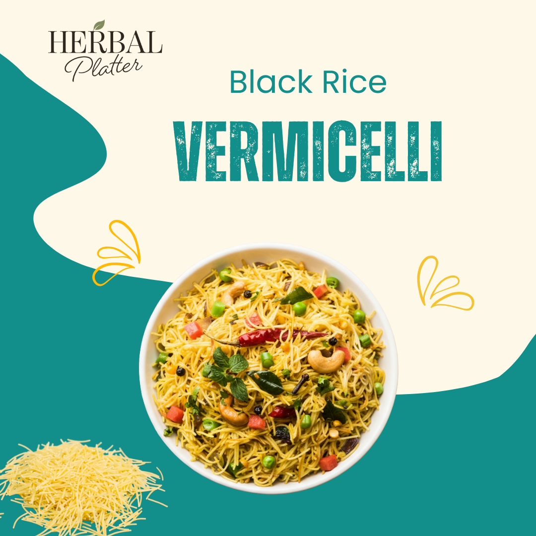 Black Rice Millet Vermicelli| Healthy Vermicelli, No Maida, No MSG Not Fried | 200g