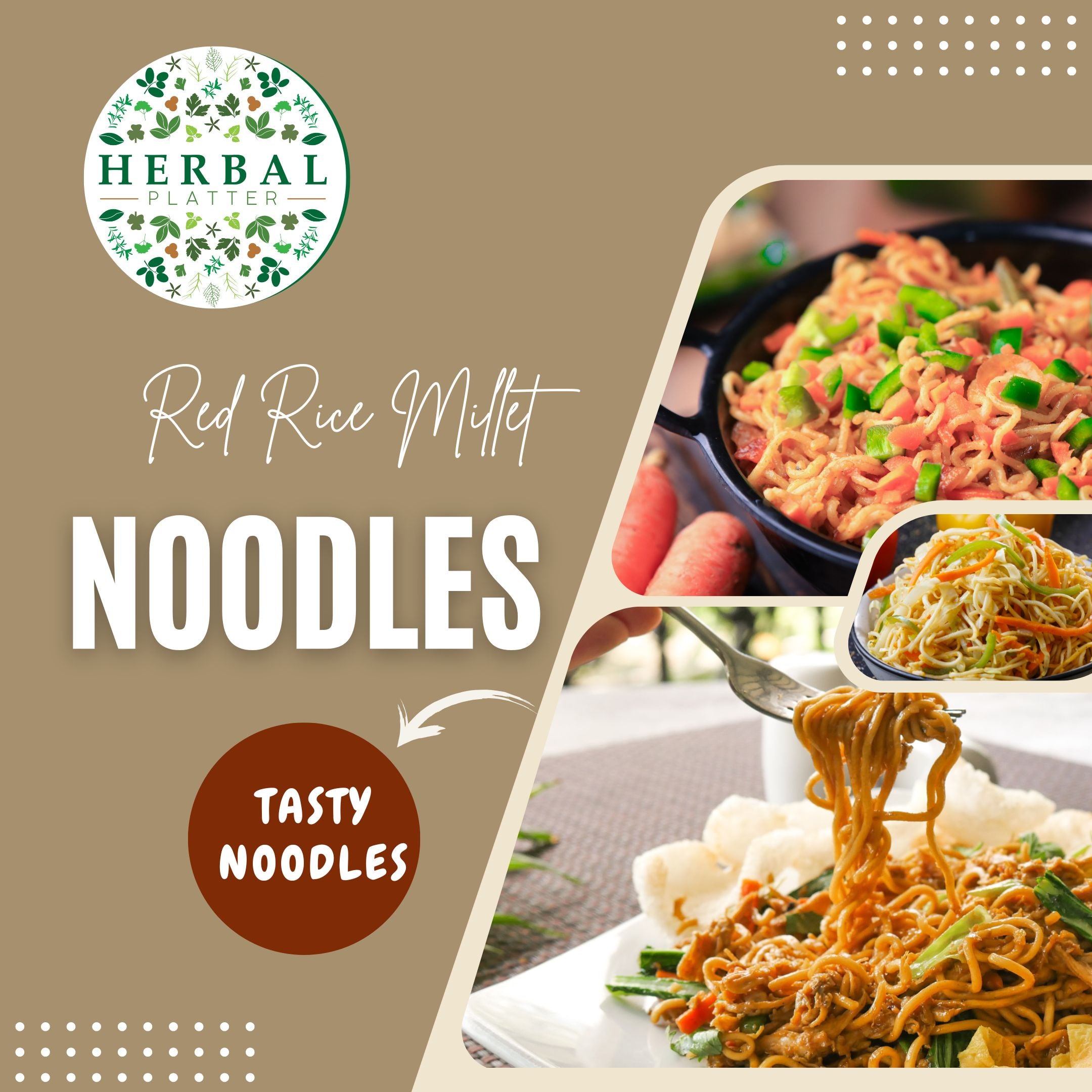 Red Rice Millet Red Rice Millet Noodles | Healthy Noodles, No Maida, No MSG Not Fried ...