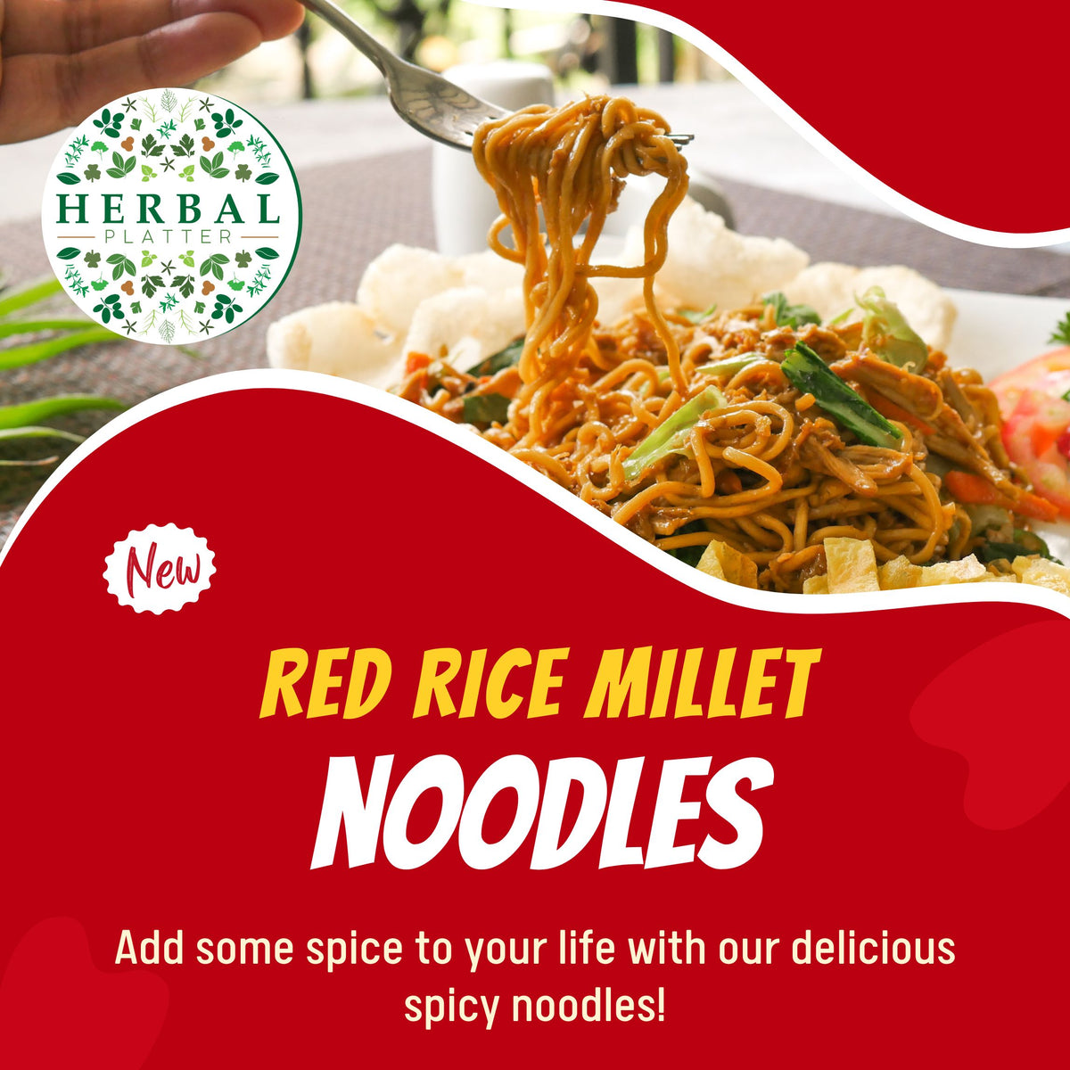 Red Rice Millet Red Rice Millet Noodles | Healthy Noodles, No Maida, No MSG Not Fried ...